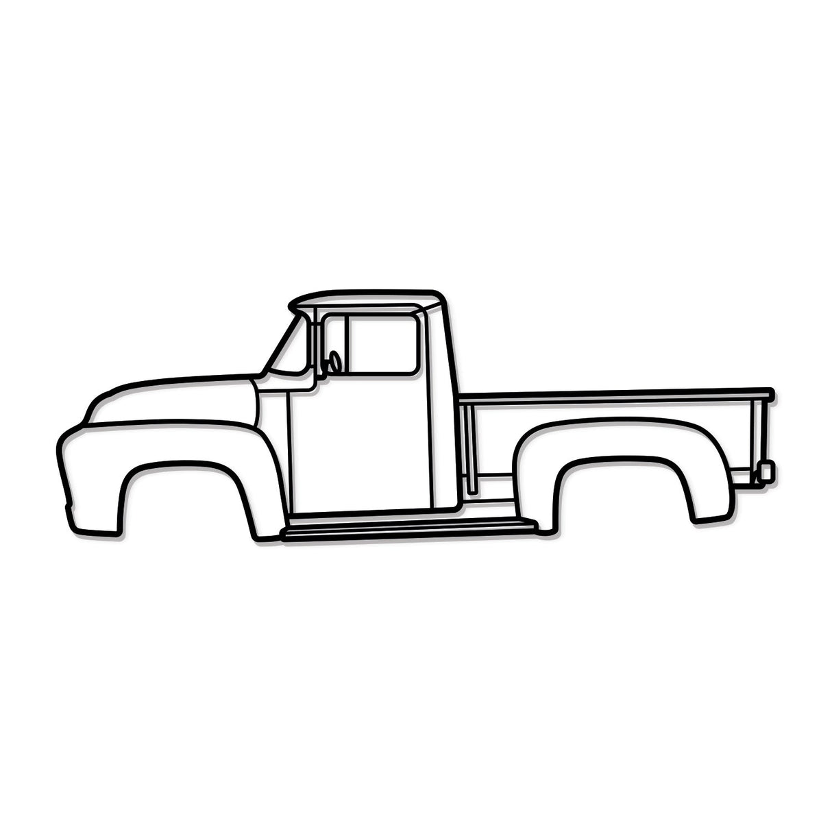 1956 F-100 Metal Car Wall Art - NC0043