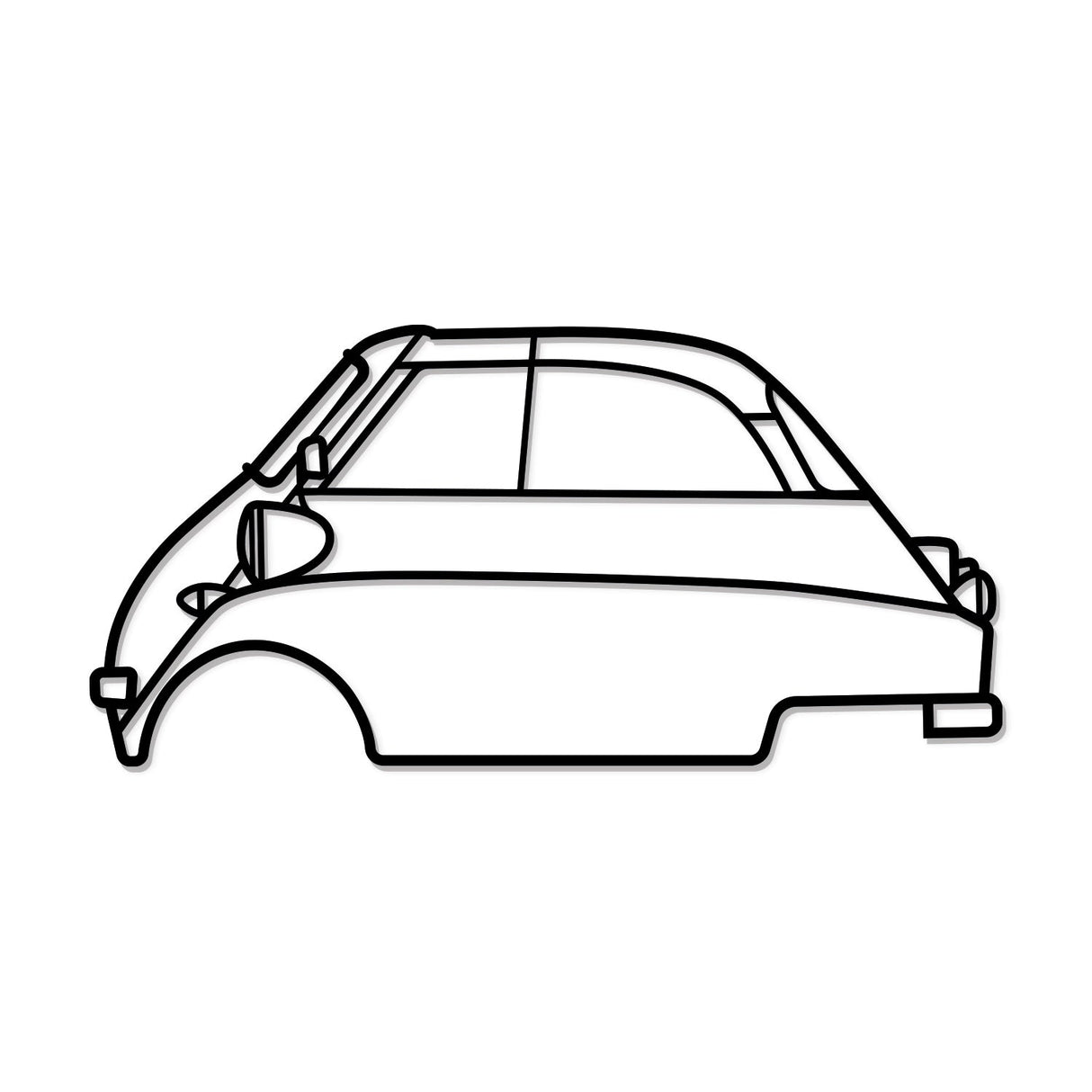 1957 Isetta 300 Export Metal Car Wall Art - NC0051