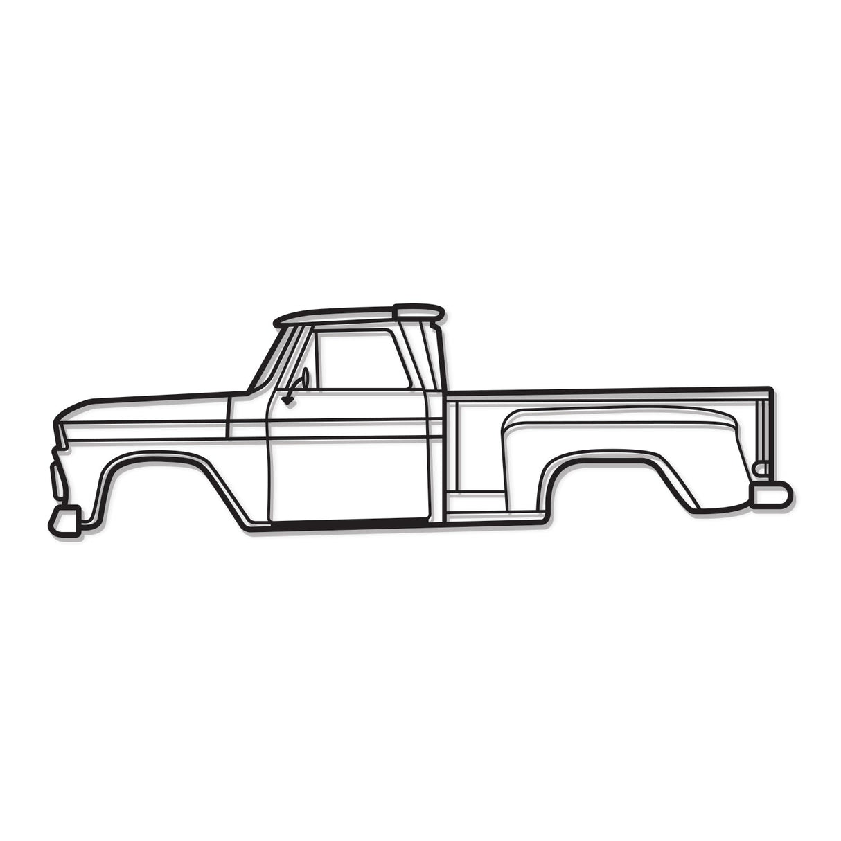 1965 C10 Stepside Pickup Metal Car Wall Art - NC0072