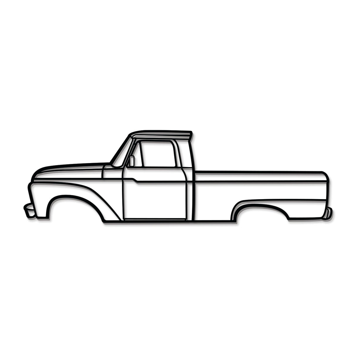 1966 F-100 Metal Car Wall Art - NC0084