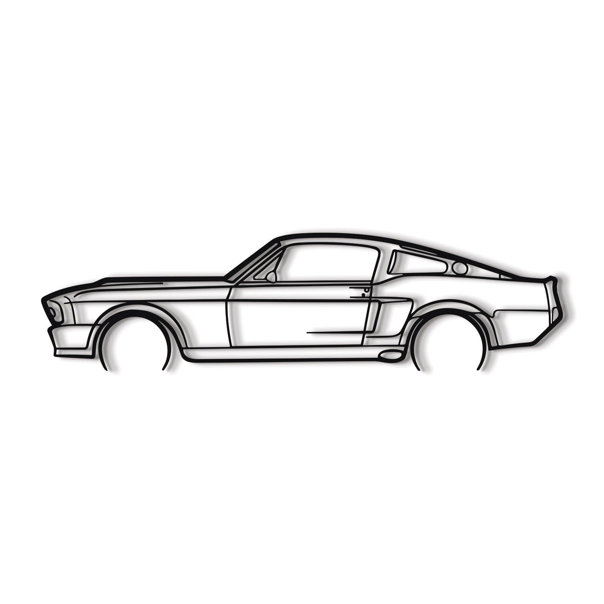 1967 Mustang Detailed Metal Car Wall Art - NC0100