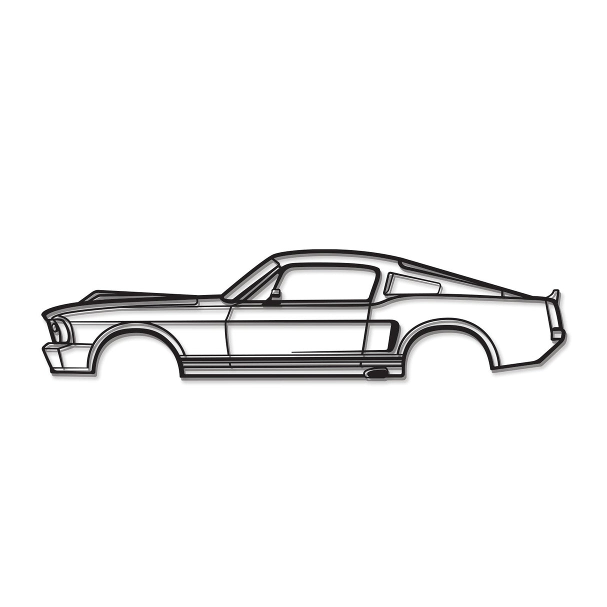 1968 Mustang Eleanor Metal Car Wall Art - NC0110