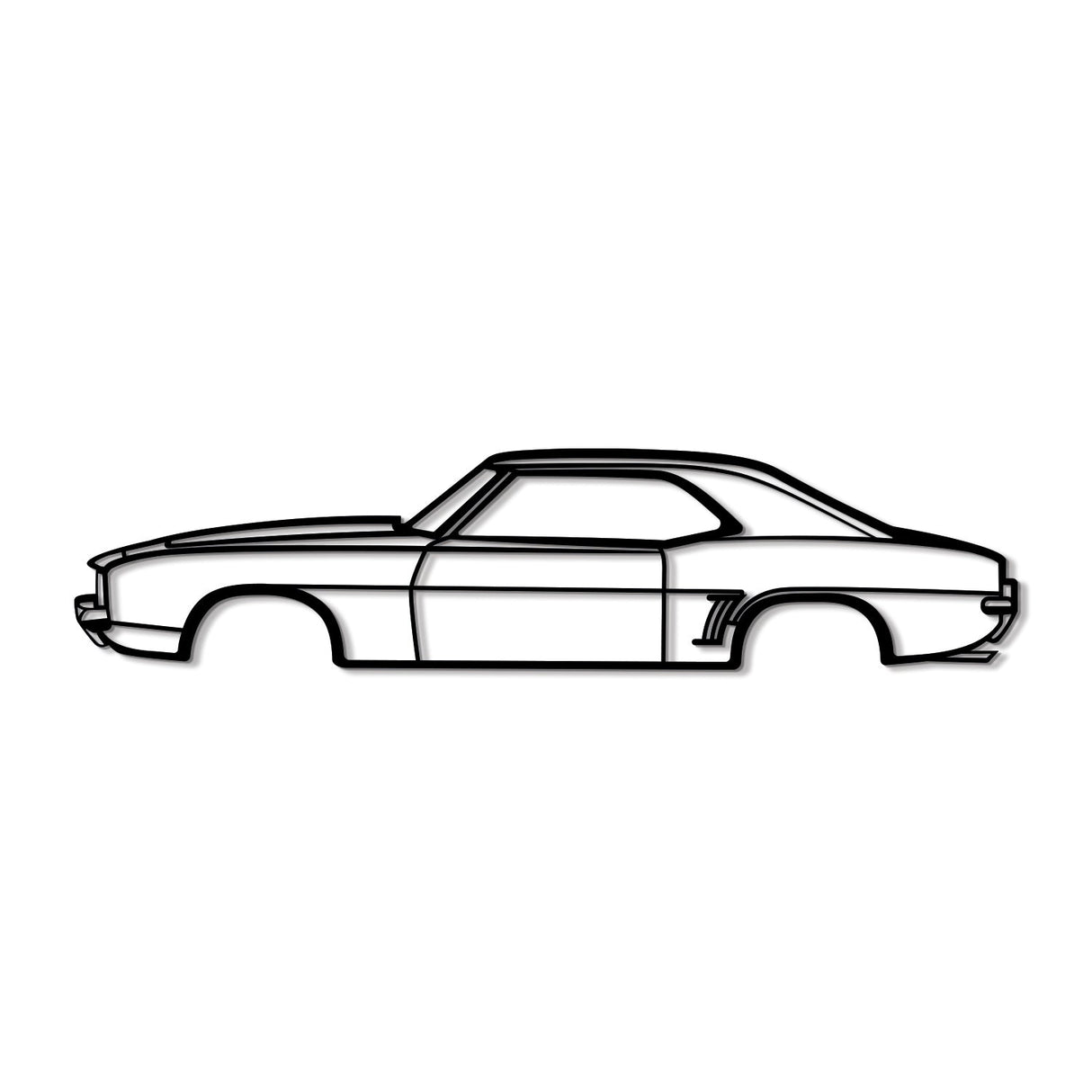 1969 Camaro SS Metal Car Wall Art - NC0117