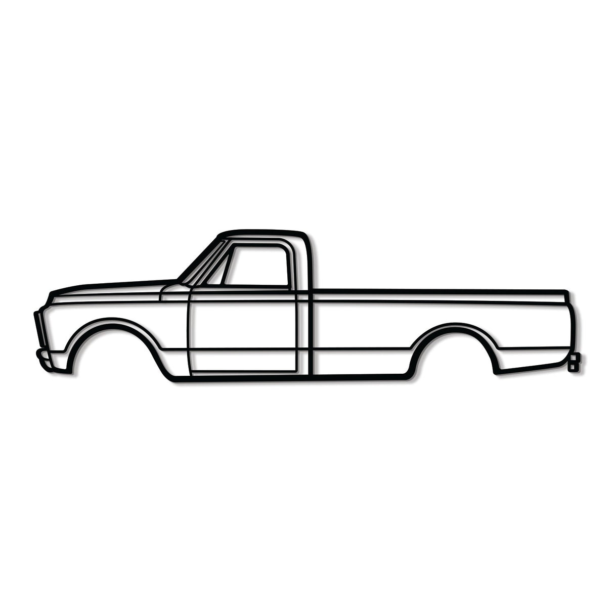 1970 3500 V8 Metal Car Wall Art - NC0124