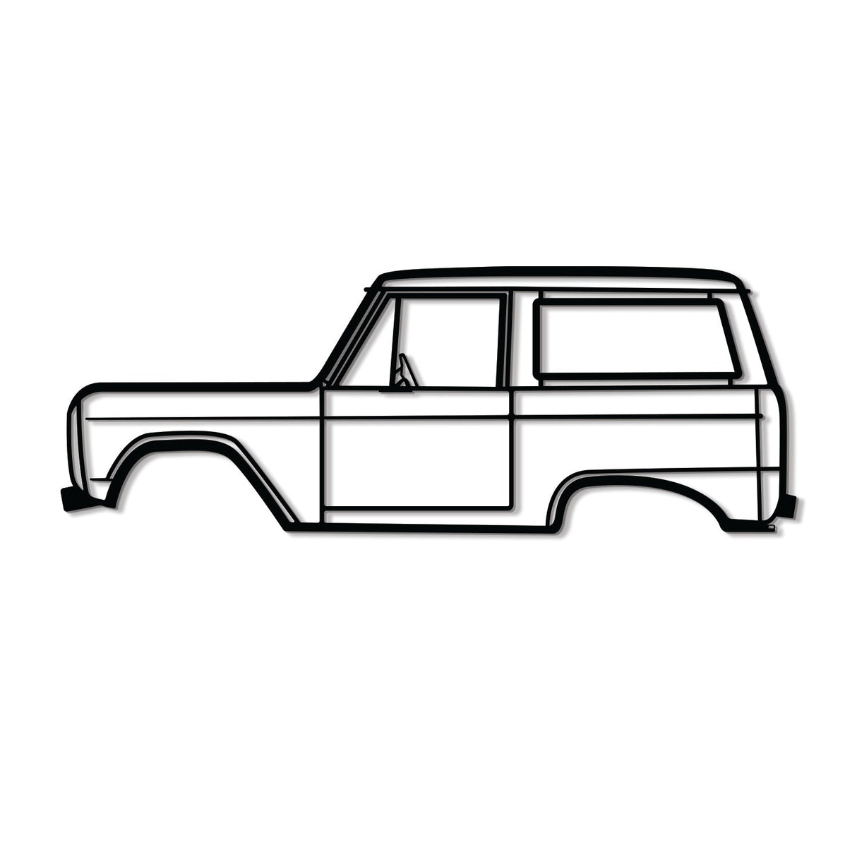 1972 Bronco Metal Car Wall Art - NC0145