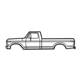 1975 F-150 6th Gen Metal Car Wall Art - NC0167