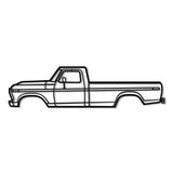 1975 F-250 Highboy Metal Car Wall Art - NC0168