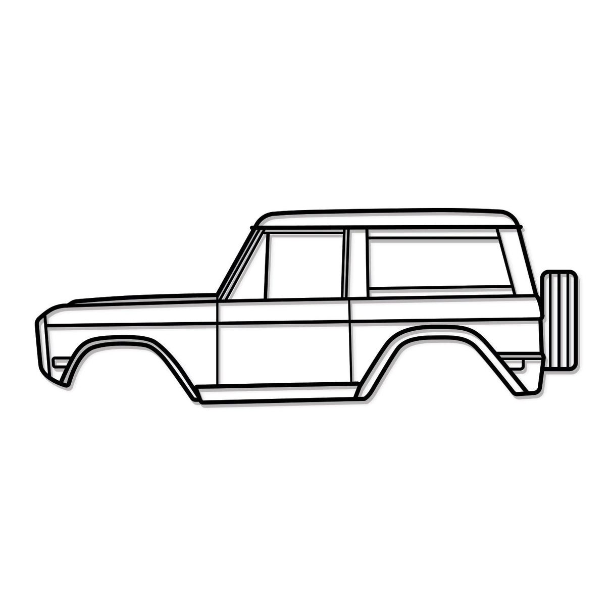 1975 Bronco Metal Car Wall Art - NC0164