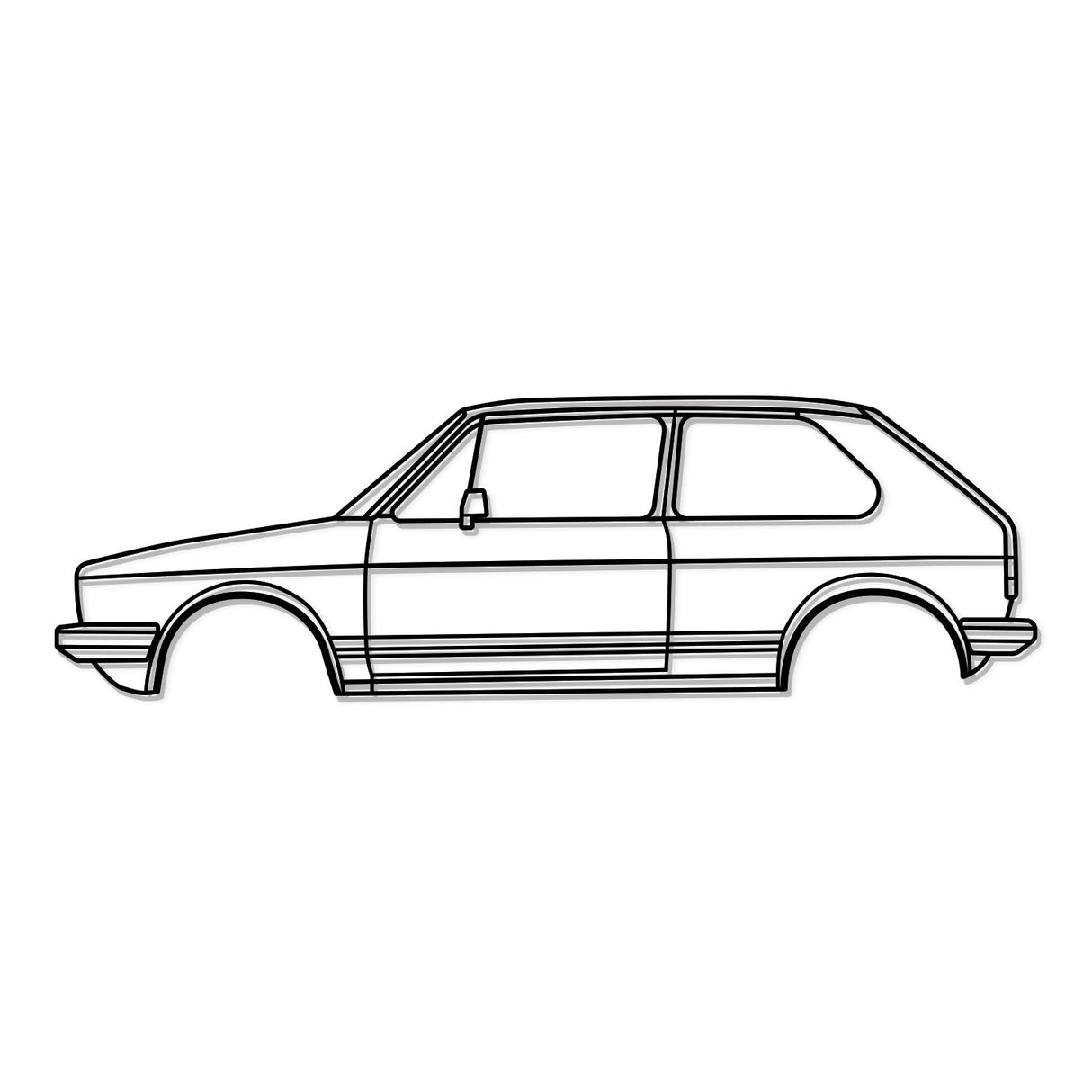 1976 Golf GTI Metal Car Wall Art - NC0172