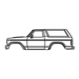 1980 Bronco 3rd Gen Metal Car Wall Art - NC0187