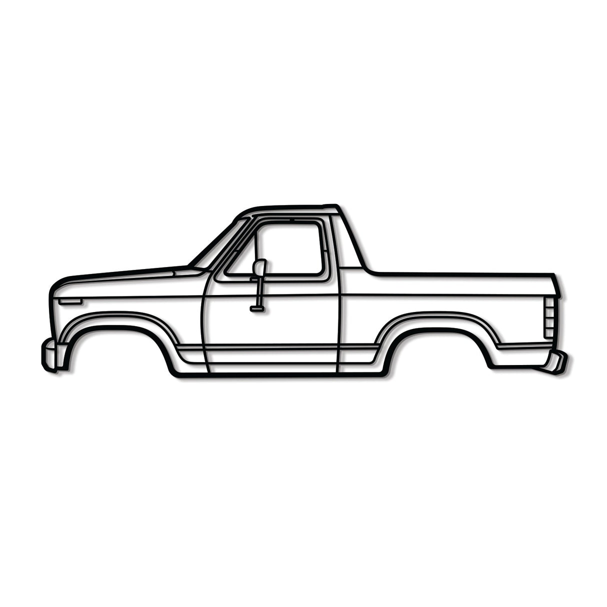 1983 Bronco Pickup Metal Car Wall Art - NC0197