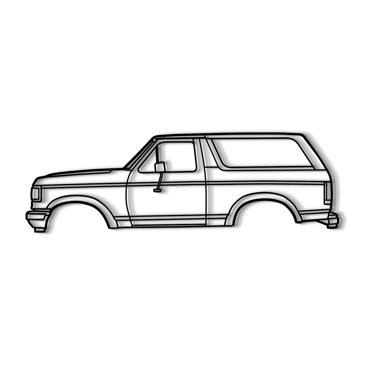 1987 Bronco 4th Gen Metal Car Wall Art - NC0210