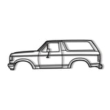 1987 Bronco 4th Gen Metal Car Wall Art - NC0210