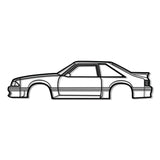 1988 Mustang GT Hatchback Metal Car Wall Art - NC0219