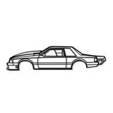 1989 Mustang Foxbody Drag Version Metal Car Wall Art - NC0224