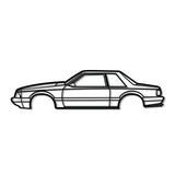 1989 Mustang Foxbody Metal Car Wall Art - NC0225