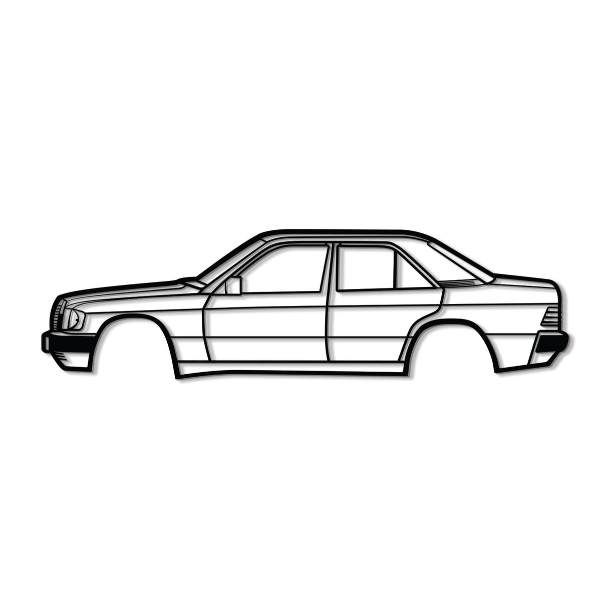 1989 190E Metal Car Wall Art - NC0221