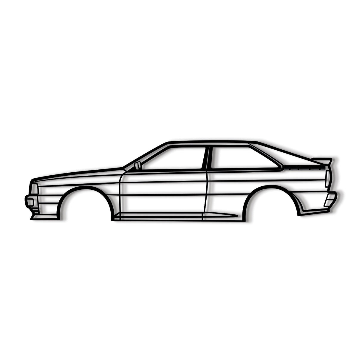 1990 Quattro Metal Car Wall Art - NC0230