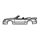 1990 Mustang Saleen Convertible Metal Car Wall Art - NC0229