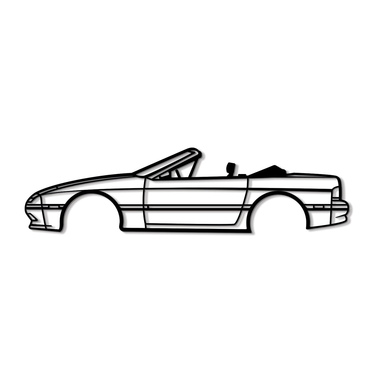 1990 RX-7 Convertible Metal Car Wall Art - NC0231