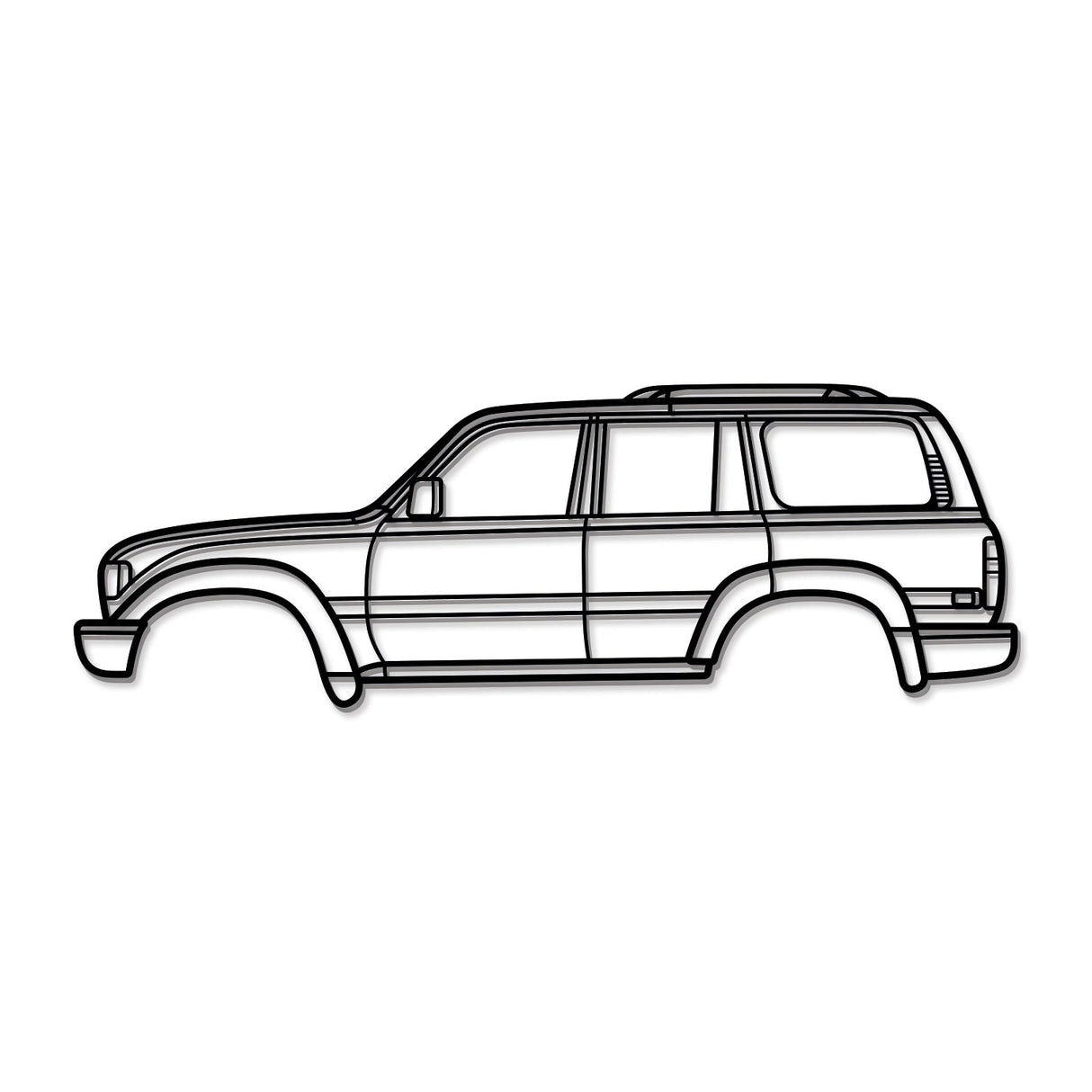 1990 Land Cruiser 5th Gen (J80) Metal Car Wall Art - NC0228