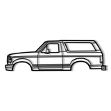 1992 Bronco 5th Gen Metal Car Wall Art - NC0238