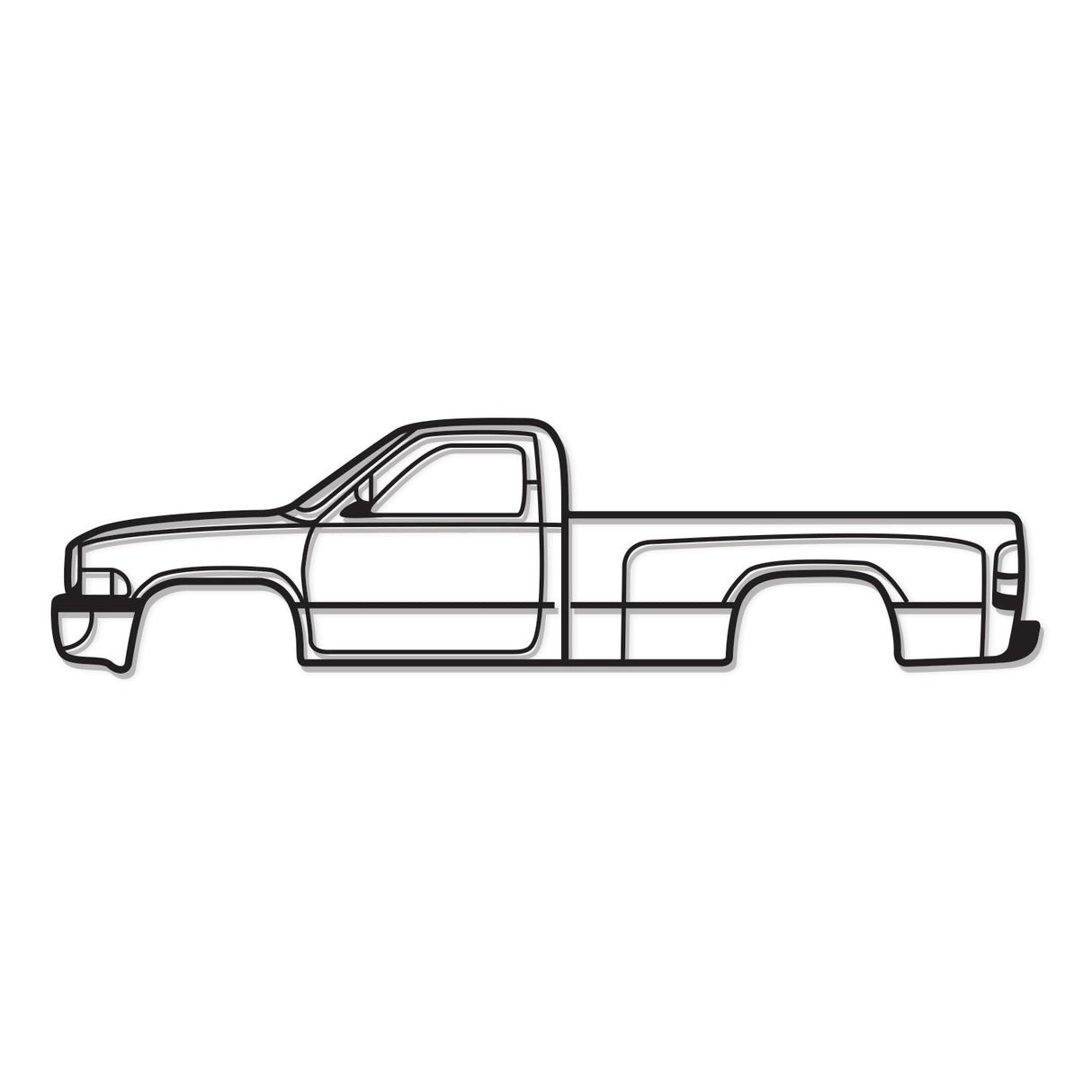 1994 Ram 3500 2nd Gen Metal Car Wall Art - NC0253