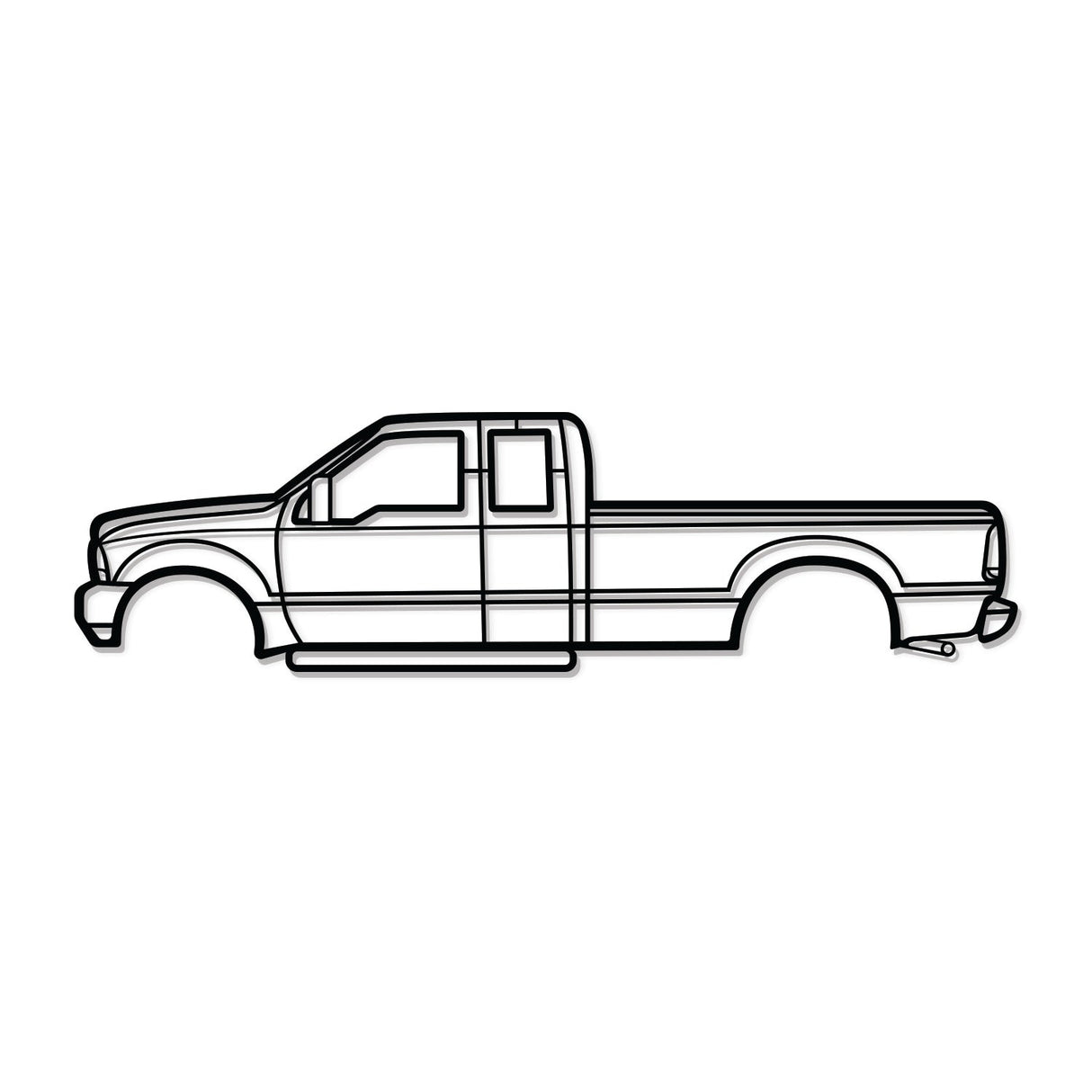 1998 F-250 Super Duty 1st Gen Metal Car Wall Art - NC0265