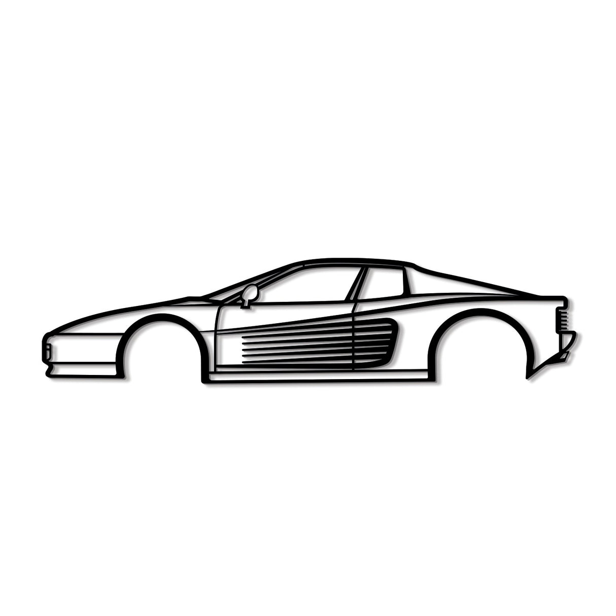 1998 Testarossa Metal Car Wall Art - NC0271