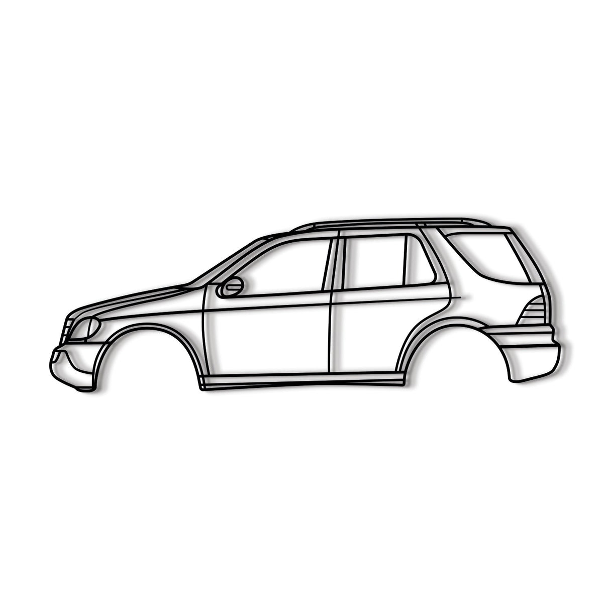 1998 M-Class W163 (1st Gen) Metal Car Wall Art - NC0269