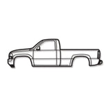 1999 Sierra 1500 2nd Gen Metal Car Wall Art - NC0277