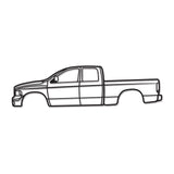 2002 Ram 1500 3rd Gen Metal Car Wall Art - NC0301