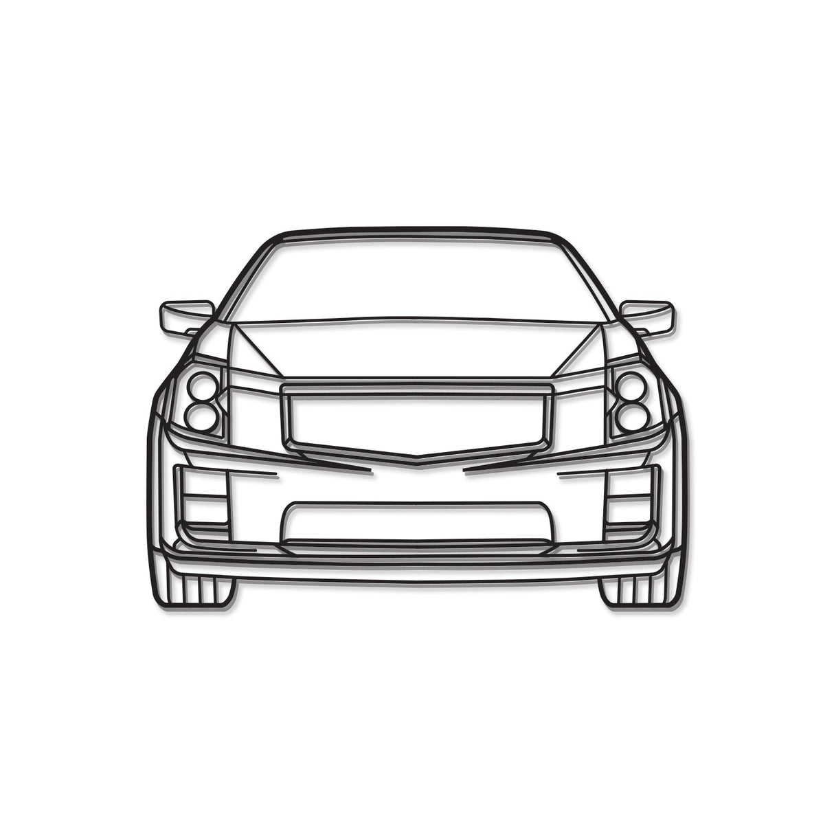 2007 CTS-V  Front View Metal Car Wall Art - NC0344