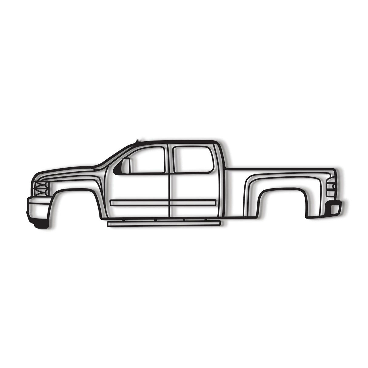 2007 Silverado 1500 2nd Gen Metal Car Wall Art - NC0350