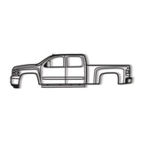 2007 Silverado 1500 2nd Gen Metal Car Wall Art - NC0350