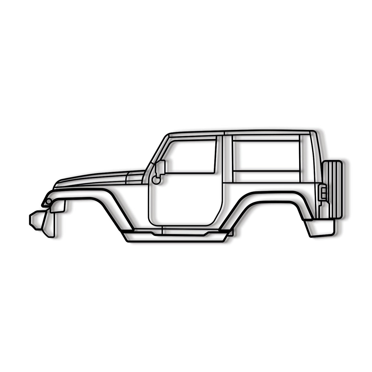 2007 Wrangler JK (3rd Gen) Metal Car Wall Art - NC0354