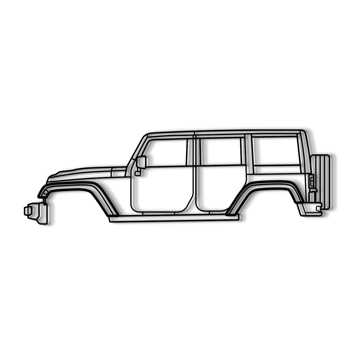 2007 Wrangler Unlimited JK (3rd Gen) Metal Car Wall Art - NC0355