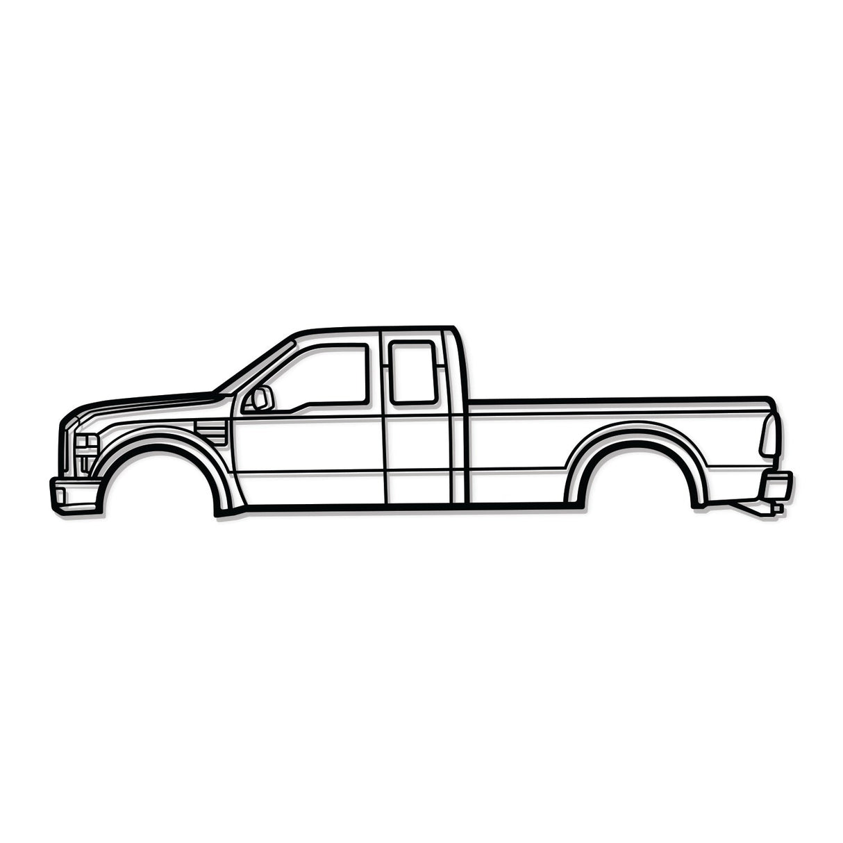 2008  F-250 Super Duty 2nd Gen Metal Car Wall Art - NC0358