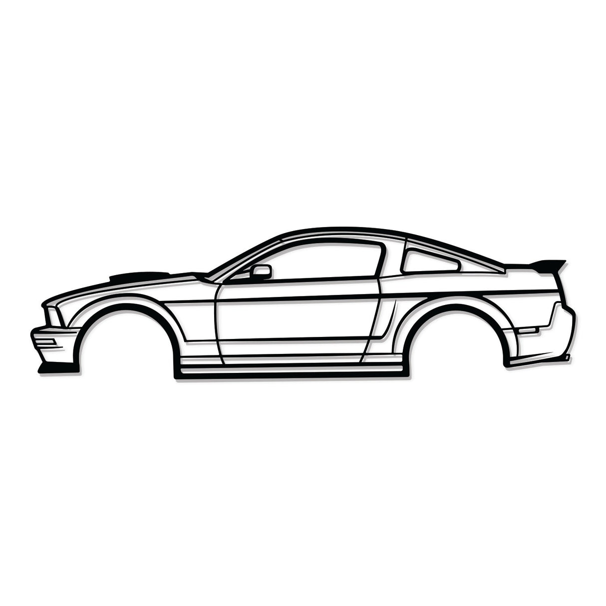 2008 Mustang GT Fastback Metal Car Wall Art - NC0375