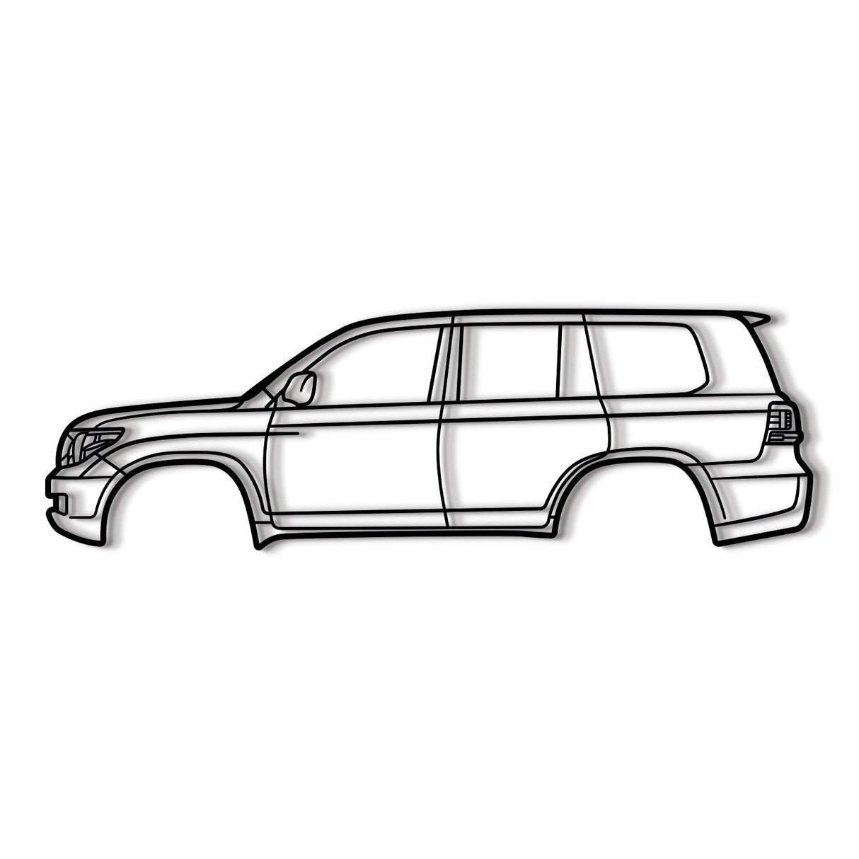 2008 Land Cruiser 7th Gen (J200) Metal Car Wall Art - NC0371