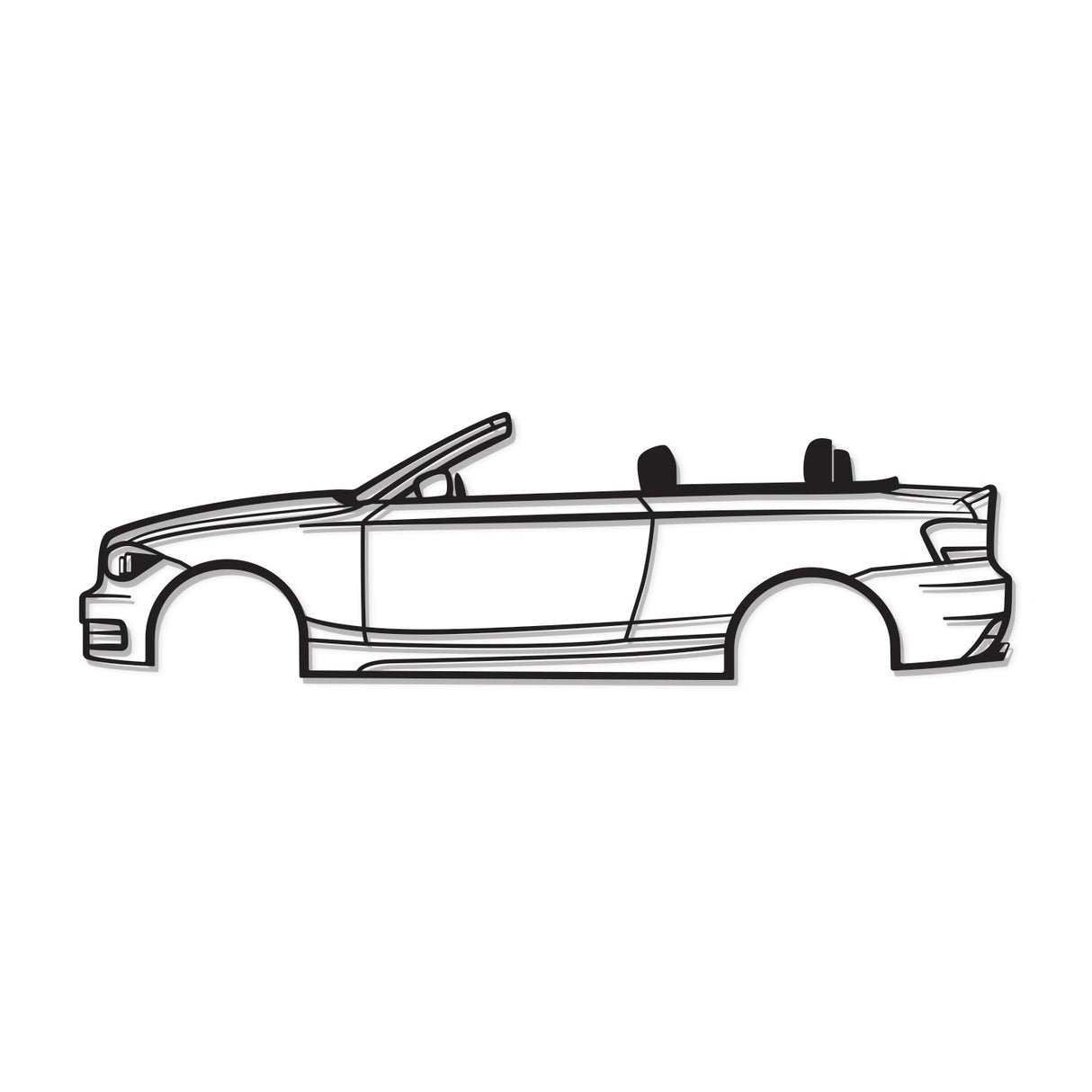 2009 E88 Convertible Metal Car Wall Art - NC0385