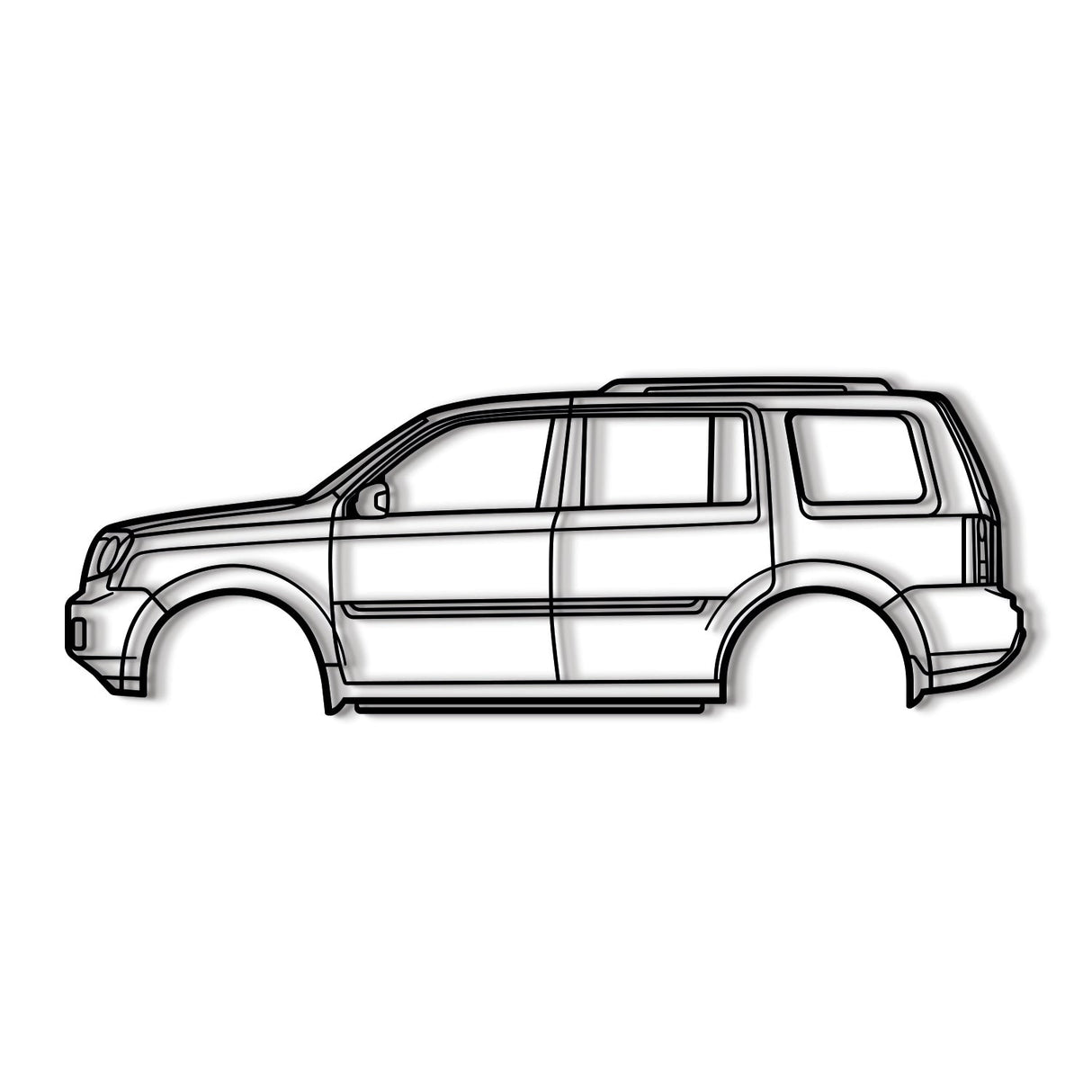 2009 Pilot 2nd Gen Metal Car Wall Art - NC0392