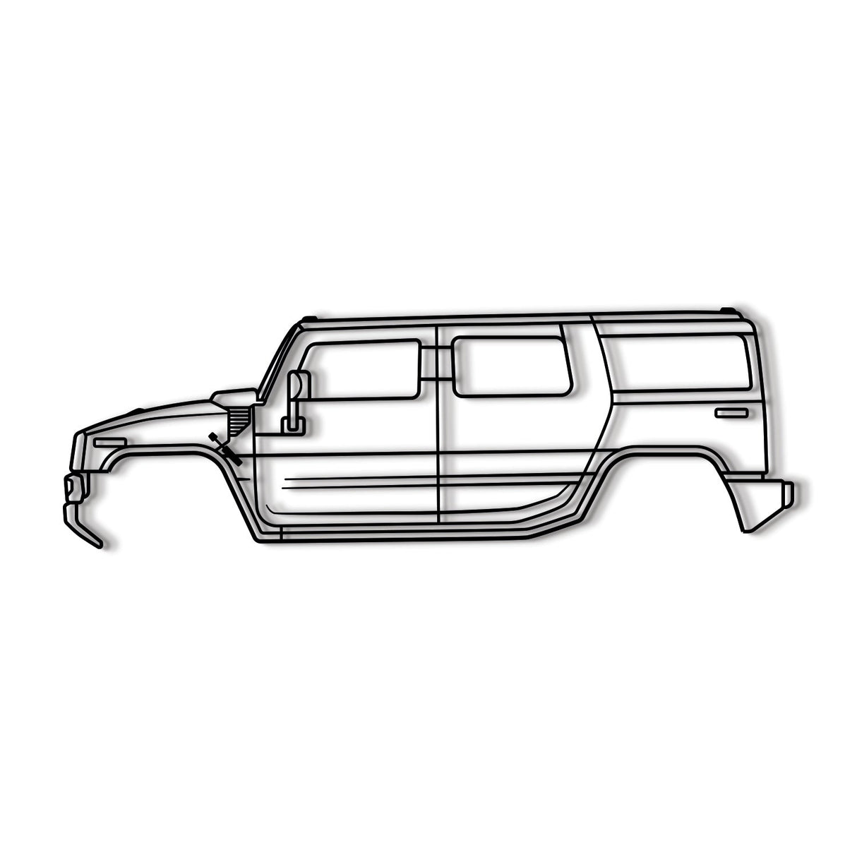 2010 H2 Metal Car Wall Art - NC0404