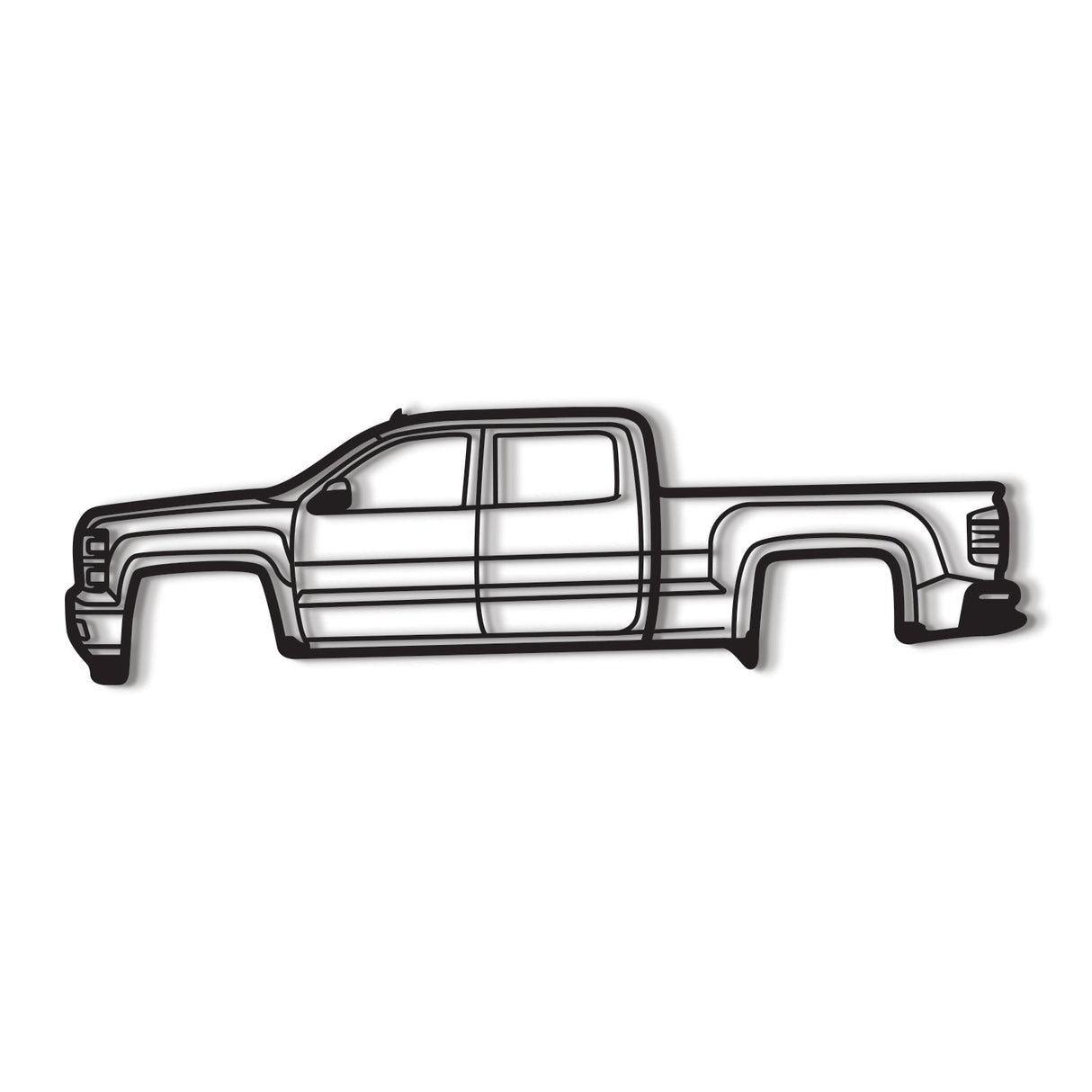 2014 Silverado 1500 3rd Gen Metal Car Wall Art - NC0512