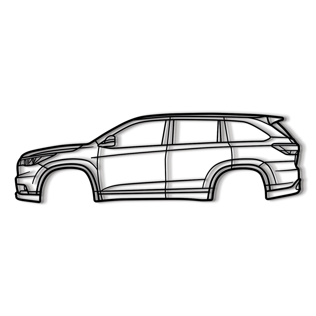 2014  Highlander 3rd Gen (XU50) Metal Car Wall Art - NC0494