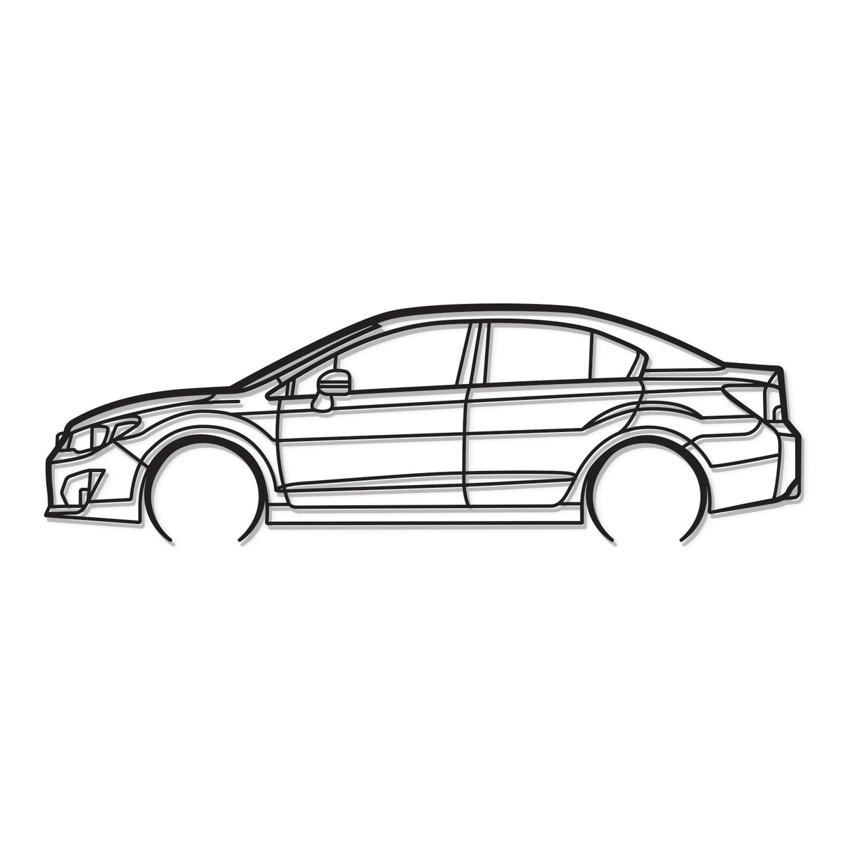 2015 Impreza Detailed Metal Car Wall Art - NC0533