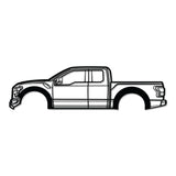 2017 F-150 Raptor 2nd Gen Metal Car Wall Art - NC0590