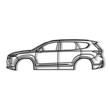 2019 Santa Fe 4th Gen Metal Car Wall Art - NC0680