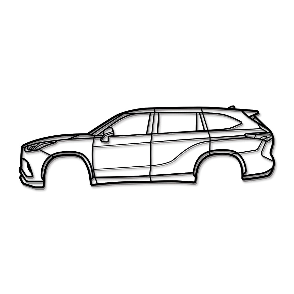 2020 Highlander 4th Gen (XU70) Metal Car Wall Art - NC0712