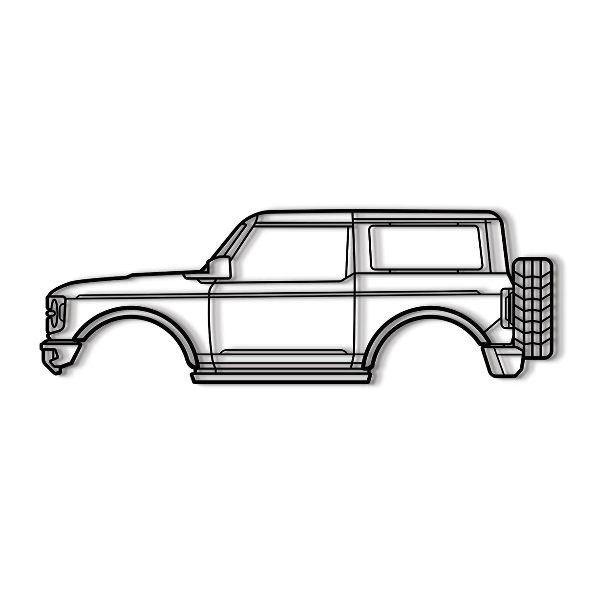 2021  Bronco 6th Gen Metal Car Wall Art - NC0732